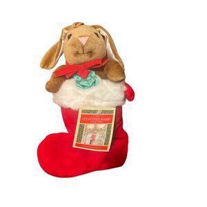 The Velveteen Rabbit Plush Christmas Stocking by Margery Williams 1980s NWT